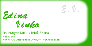 edina vinko business card