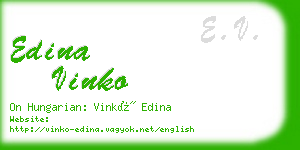 edina vinko business card